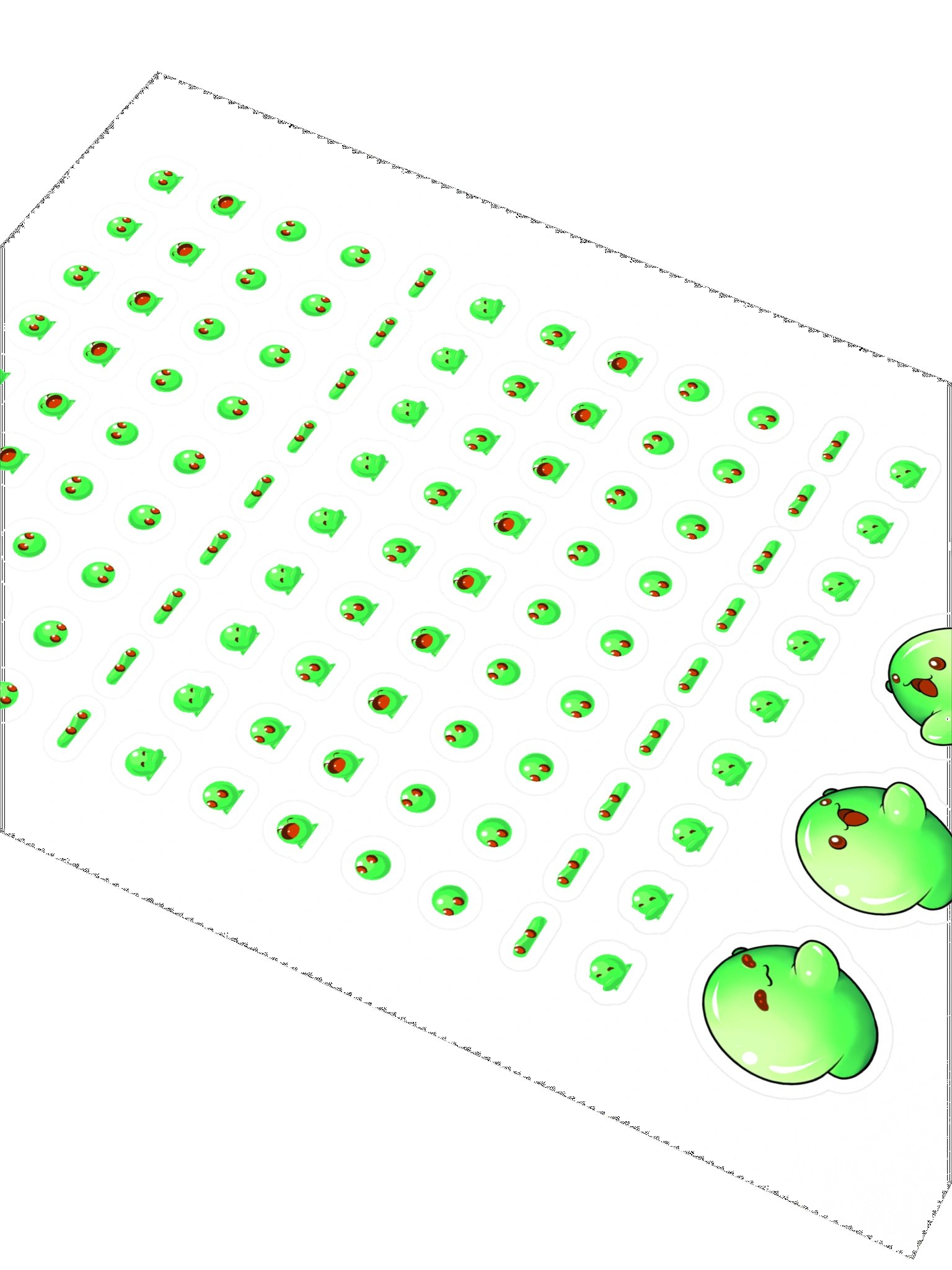 Bubbles Sticker Sheet GREEN product image (2)