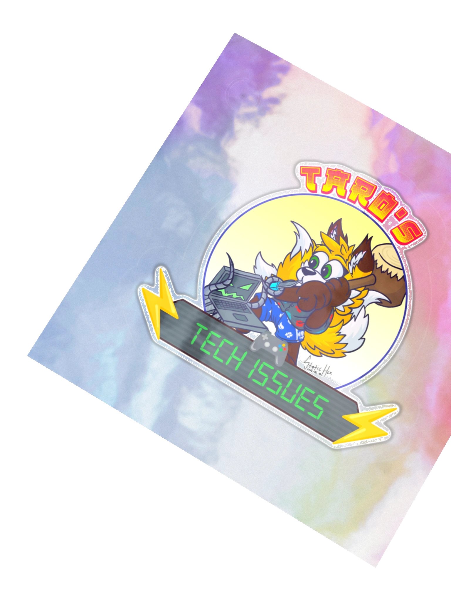 Taro's Tech Issues Holographic Sticker product image (2)