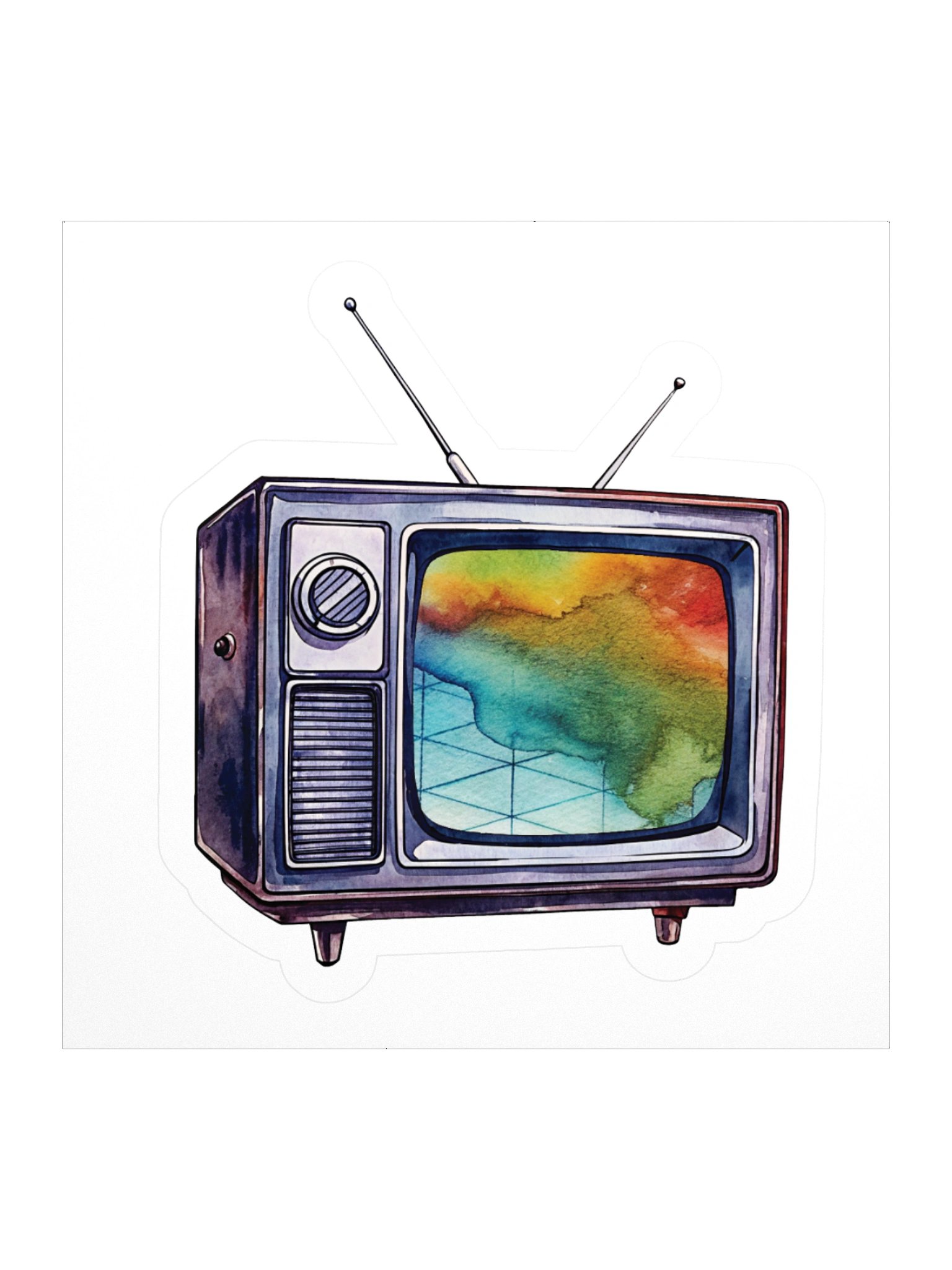 Graynoise Color Grid TV Logo Vinyl Sticker product image (3)