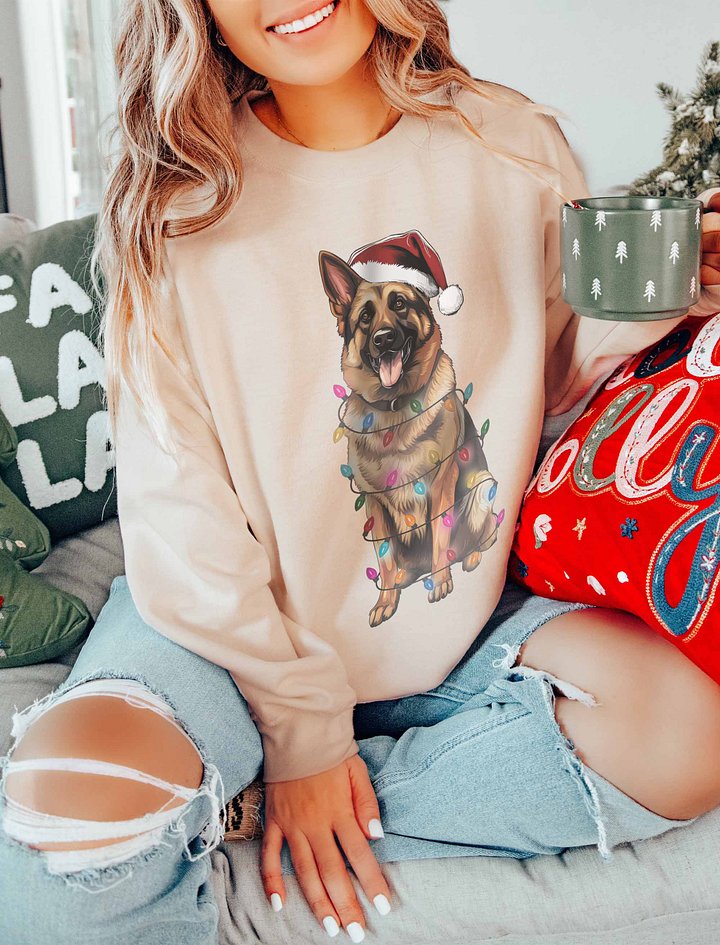 Funny German Shepherd Christmas Sweatshirt for GSD Paw-rents product image (16)