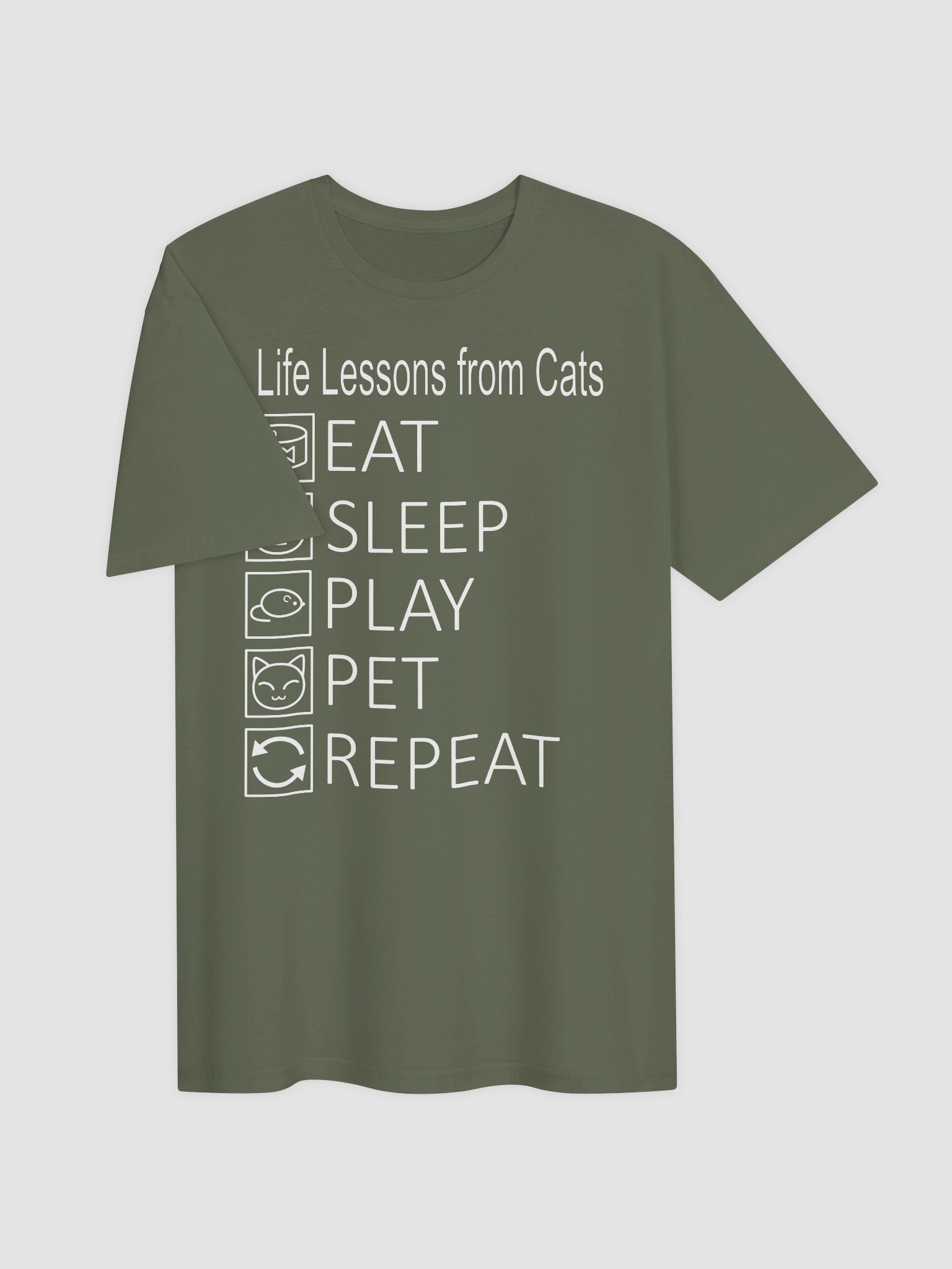 Life Lessons from Cats (White Print) - Unisex Adult Super Soft Lightweight T-shirt product image (2)