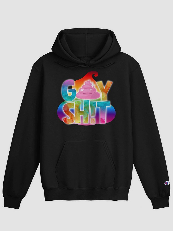 GAY SH!T HOODIE - RAINBOW SH!TLOUETTE product image (1)