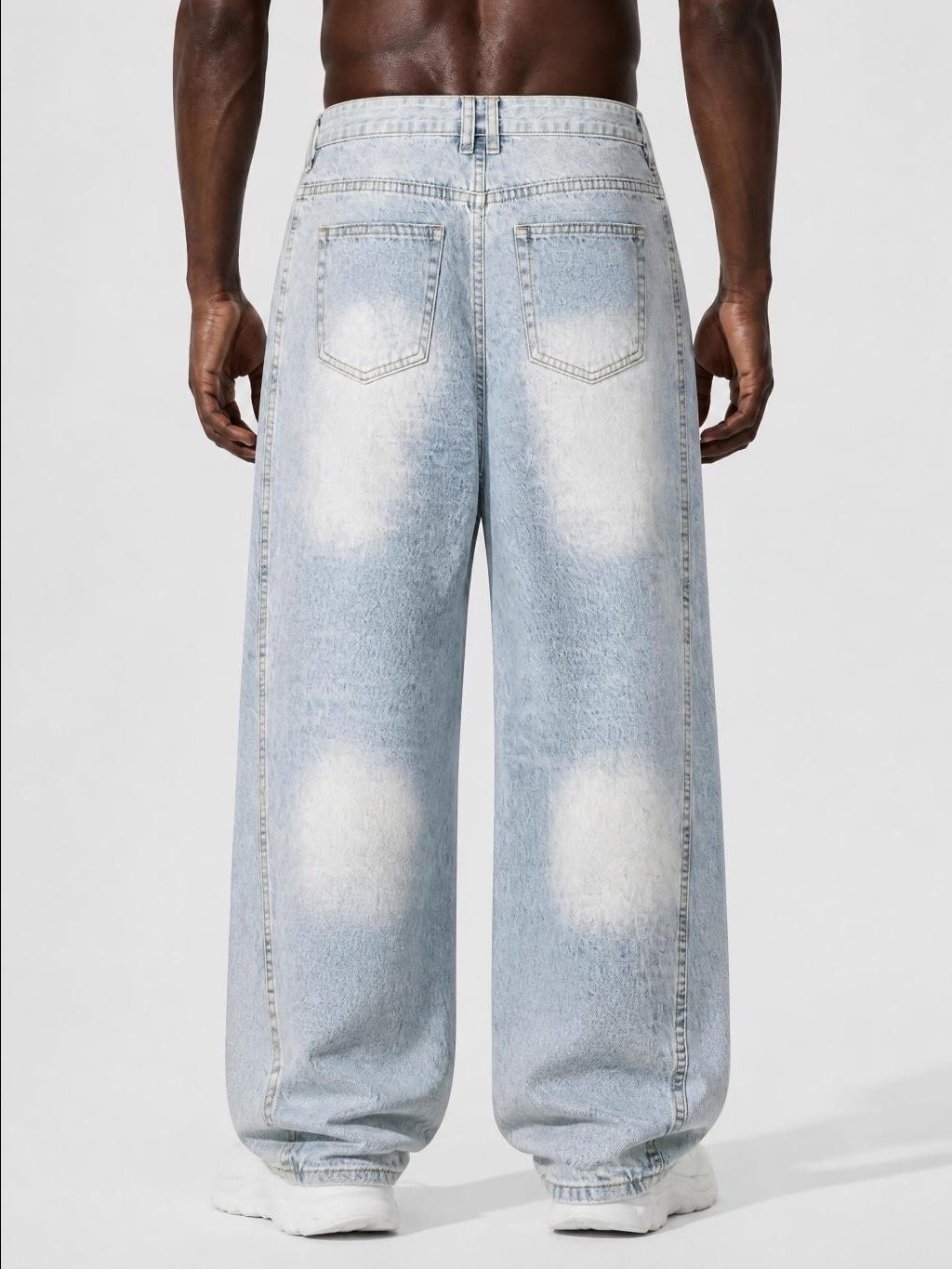 SPICE ME IN Men's Vintage Wash Sunfade Barrel Leg Jeans product image (4)