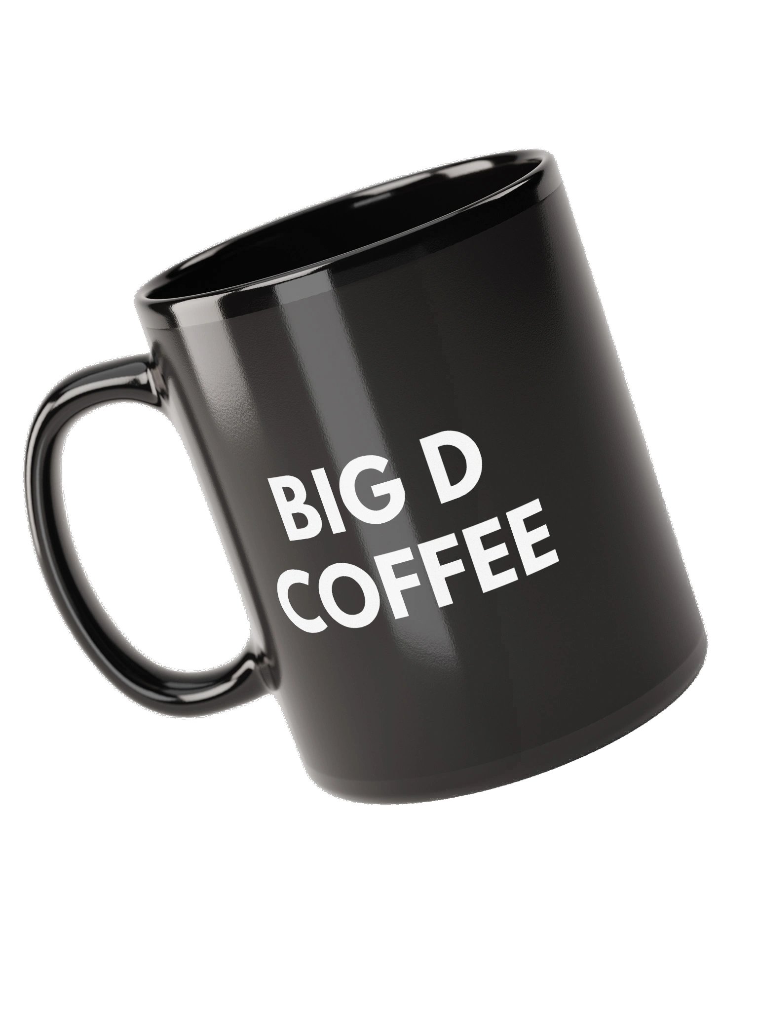 Big D Coffee Minimalist White on Black Mug product image (9)