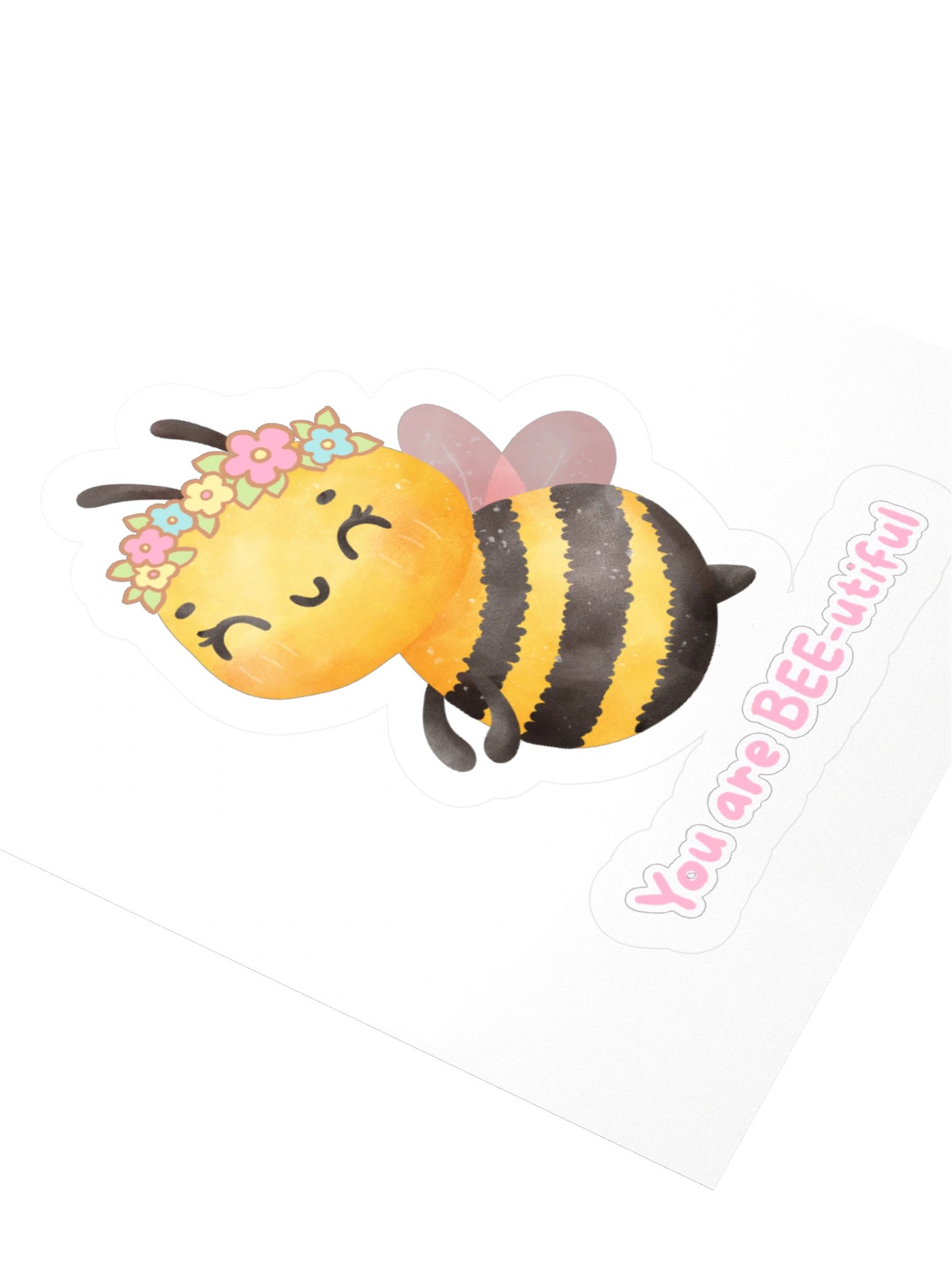 You Are BEE-utiful Bee Kiss-Cut Sticker product image (8)