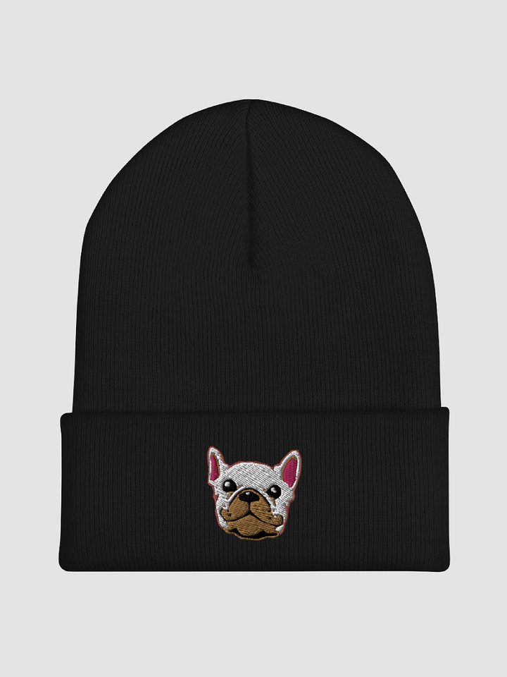 Embroidered Cuffed Beanie with lil simone face product image (2)