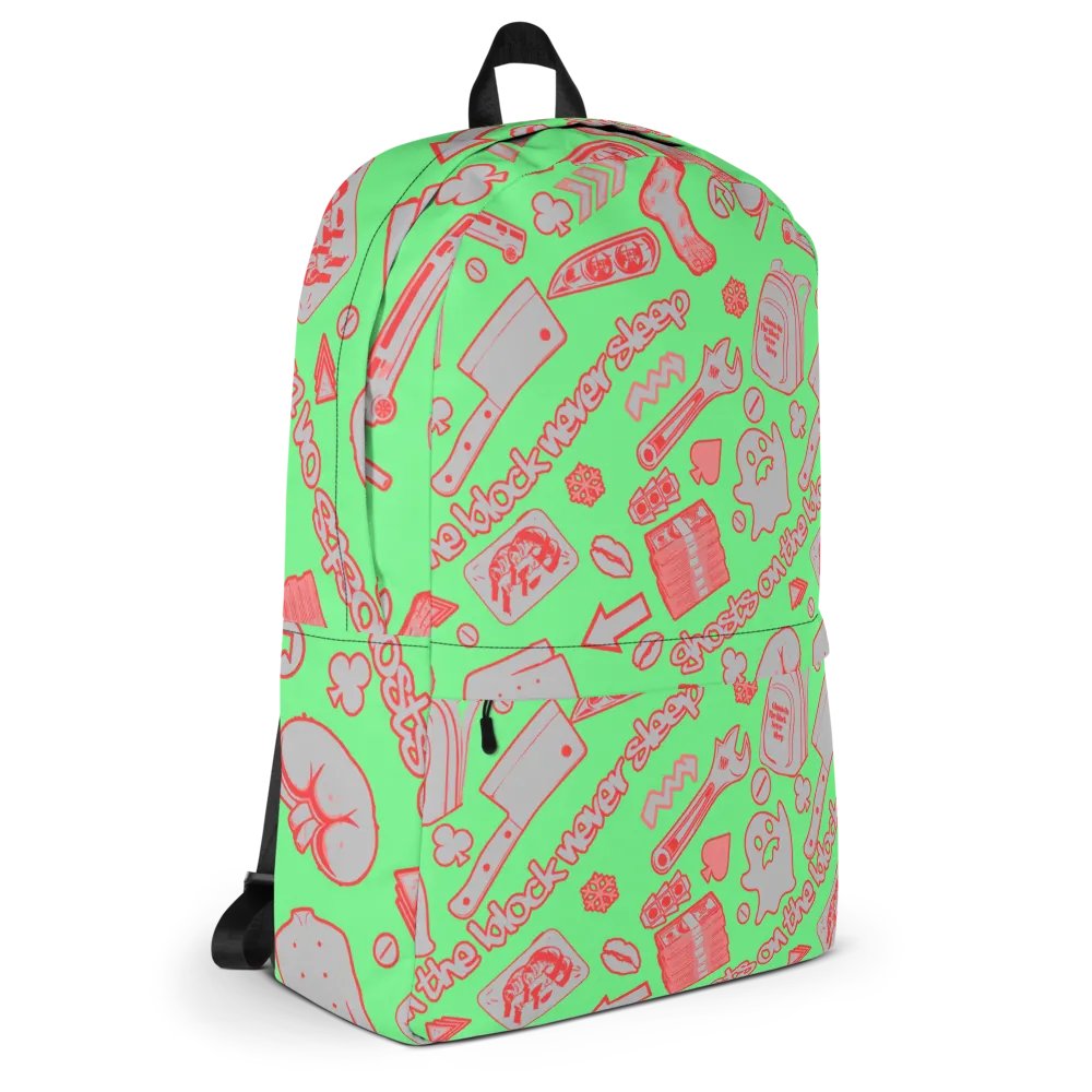 A8M - Ghosts On The Block Never Sleep Bookbag (Strawberry September) product image (5)