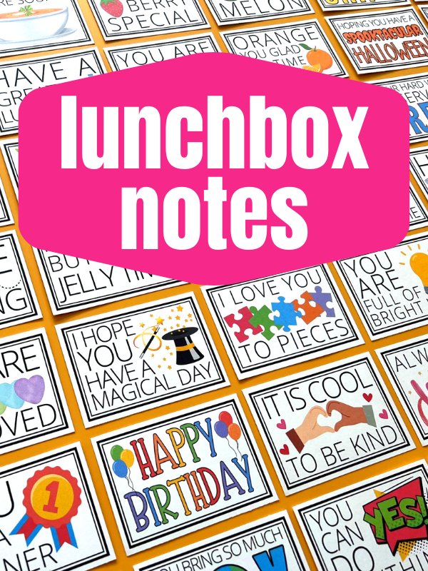 Lunchbox Notes Printables for School Lunches product image (1)