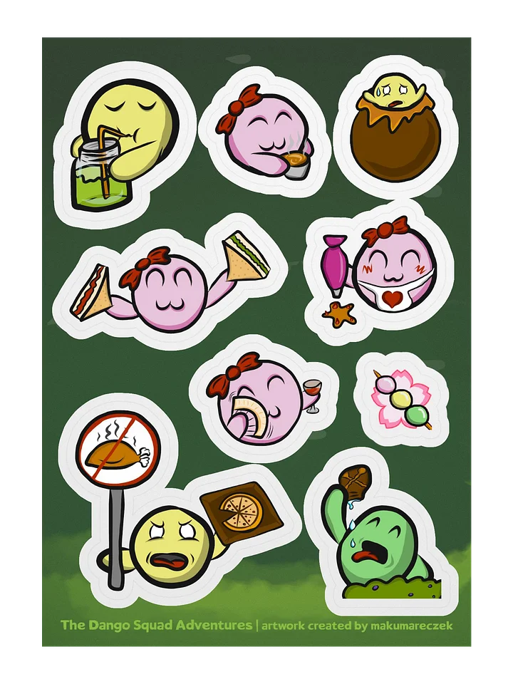 Dango Food & Snacks Set - Kiss Cut Sticker Sheet product image (1)