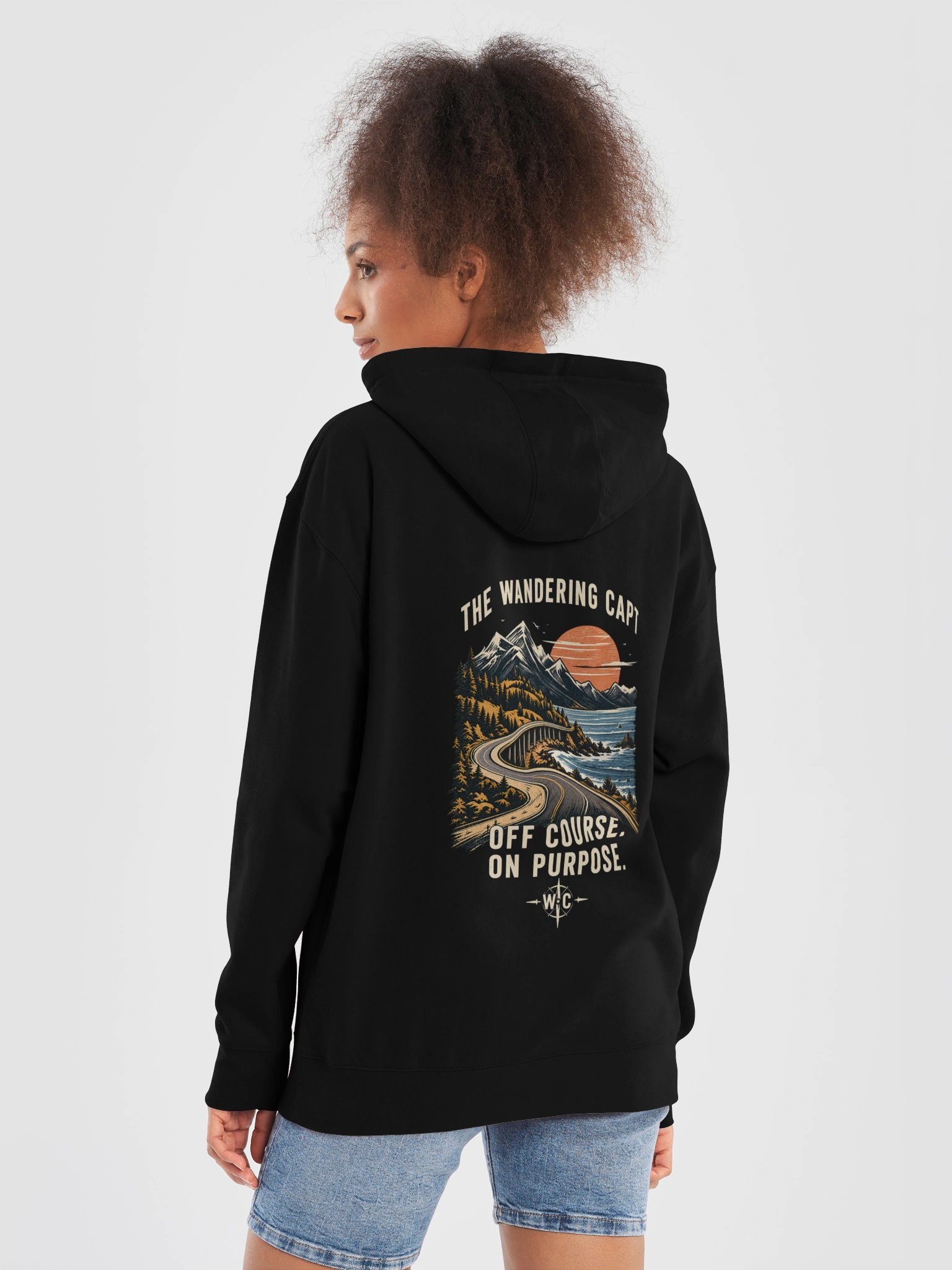 Off Course. On Purpose. Hoodie — The Wandering Capt product image (6)