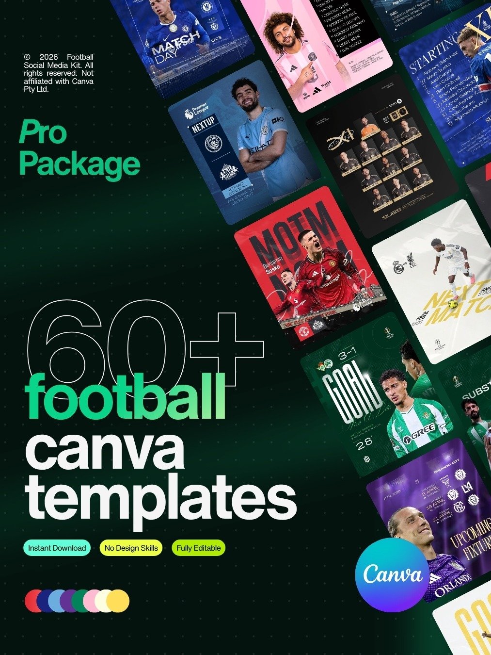 Pro Package [60+ Footballs Canva Tamplates] product image (2)