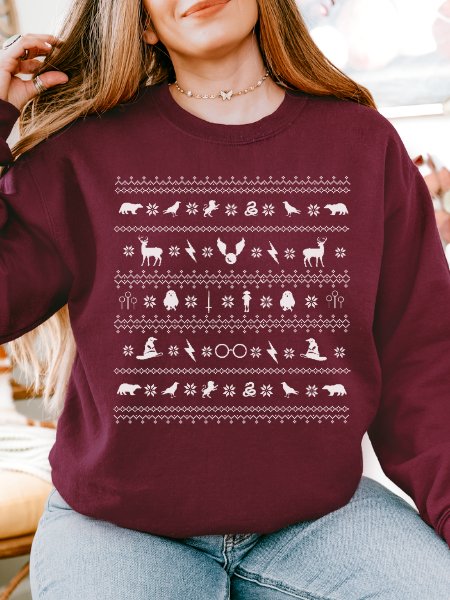 Magical School Ugly Christmas Sweater Cozy Minimalist Sweatshirt product image (6)