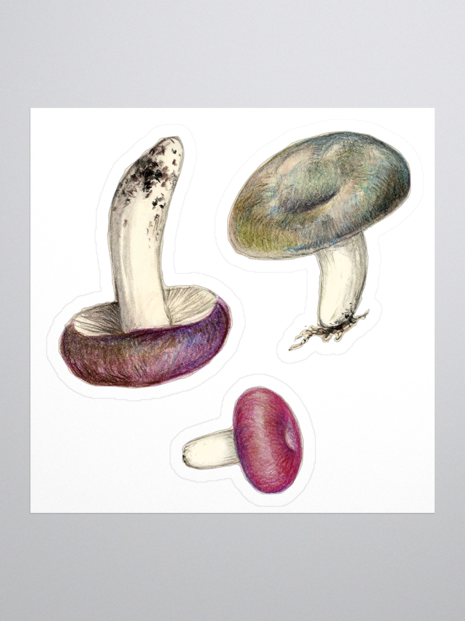 Russula mushrooms stickers product image (3)