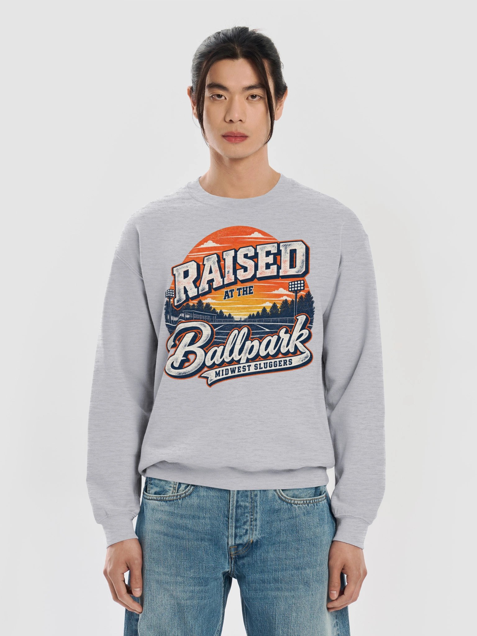 Raised At The Ballpark Unisex Crewneck Sweatshirt product image (13)