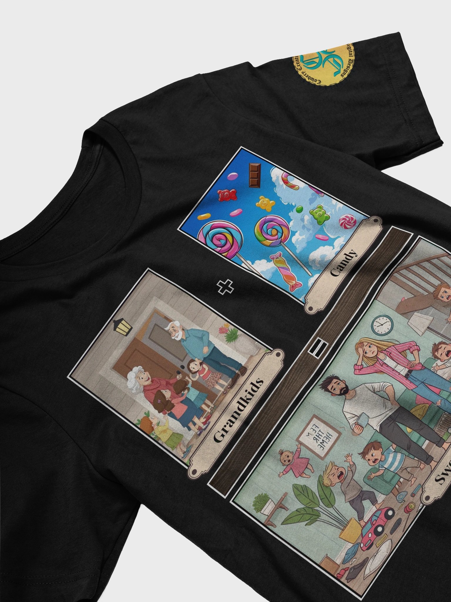 Grandkids + Candy = Sweet Revenge (Both) Bella+Canvas Supersoft T-Shirt Colors (1) product image (3)