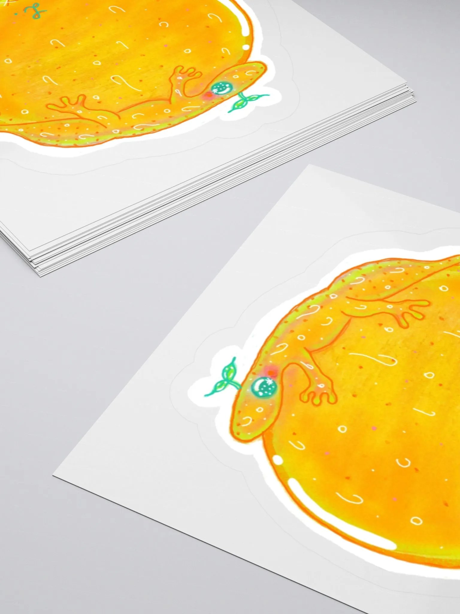 Orange Gecko Sticker product image (7)
