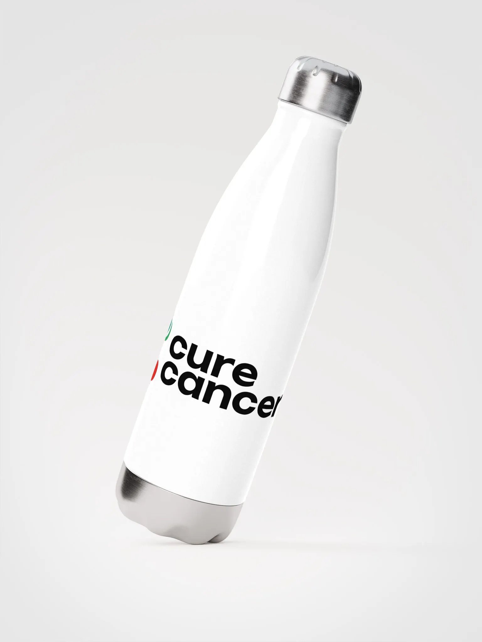 Cure Cancer | Logo Drink Bottle - White product image (2)
