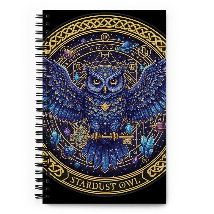 Stardust Owl Spiral Notebook product image (1)