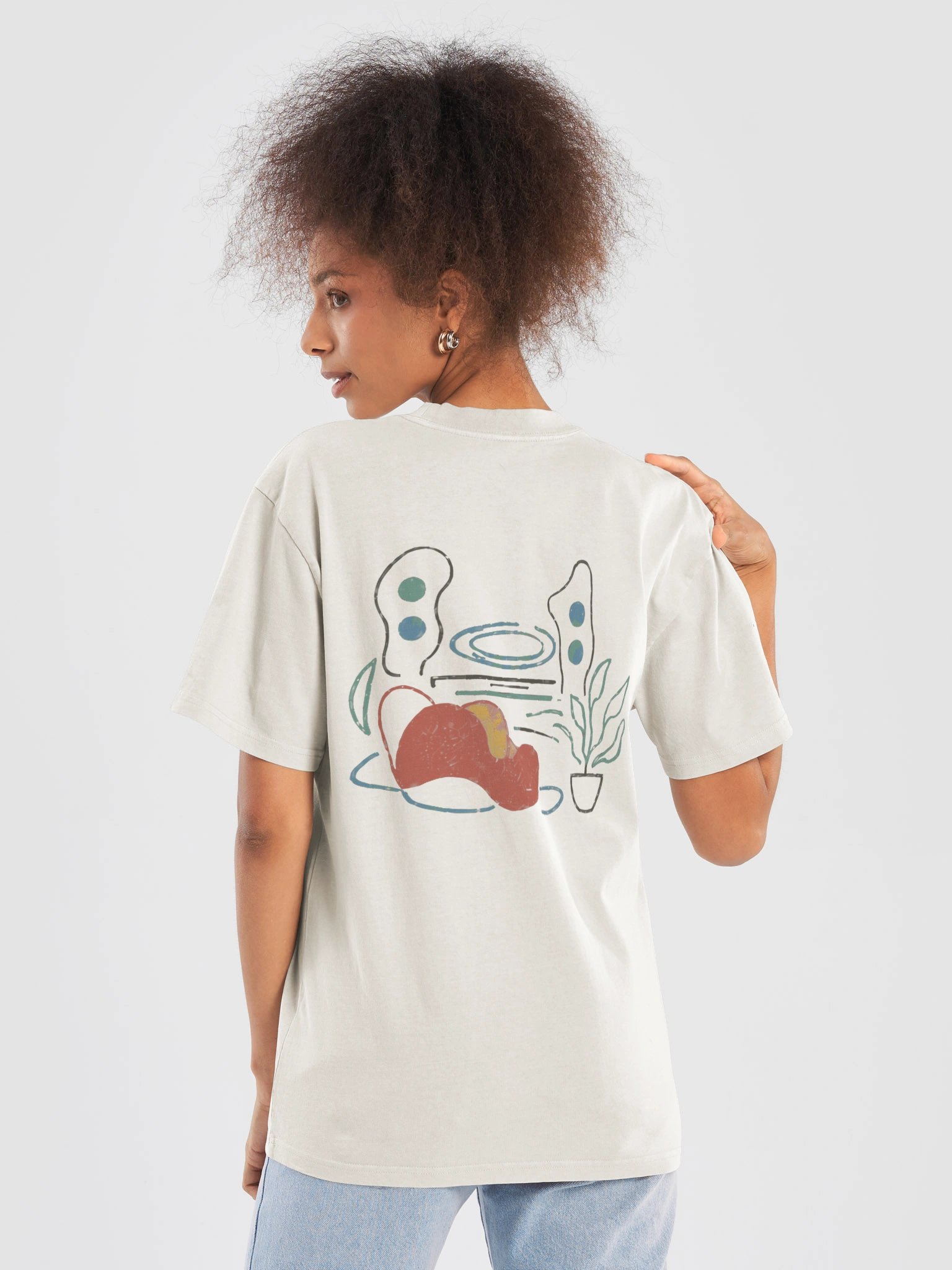 Listening Room T-Shirt — Faded Bone product image (6)