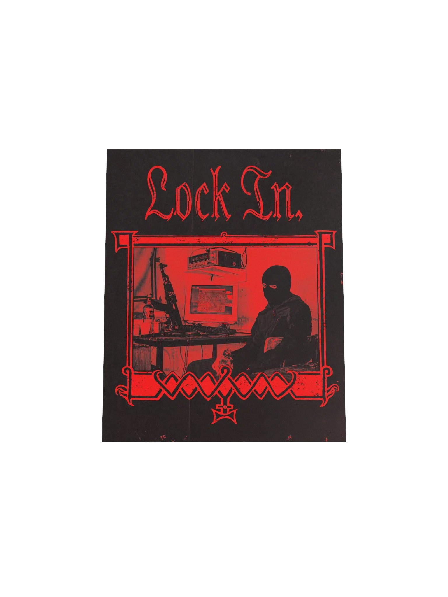"LOCK IN" POSTER RED product image (4)