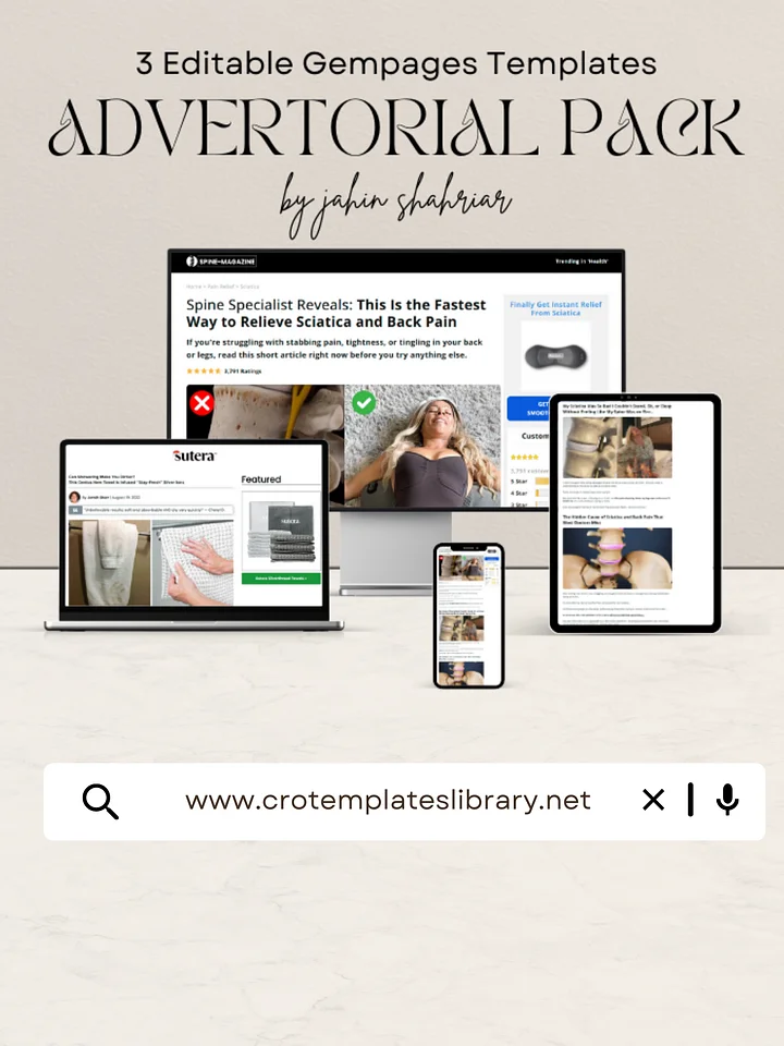 3 Gempages Advertorial Templates Pack product image (1)