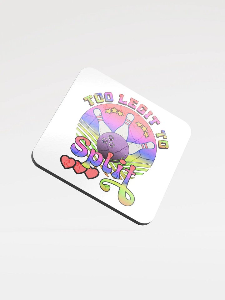 Too Legit To Split Bowling Retro Motion Cork Coaster product image (2)