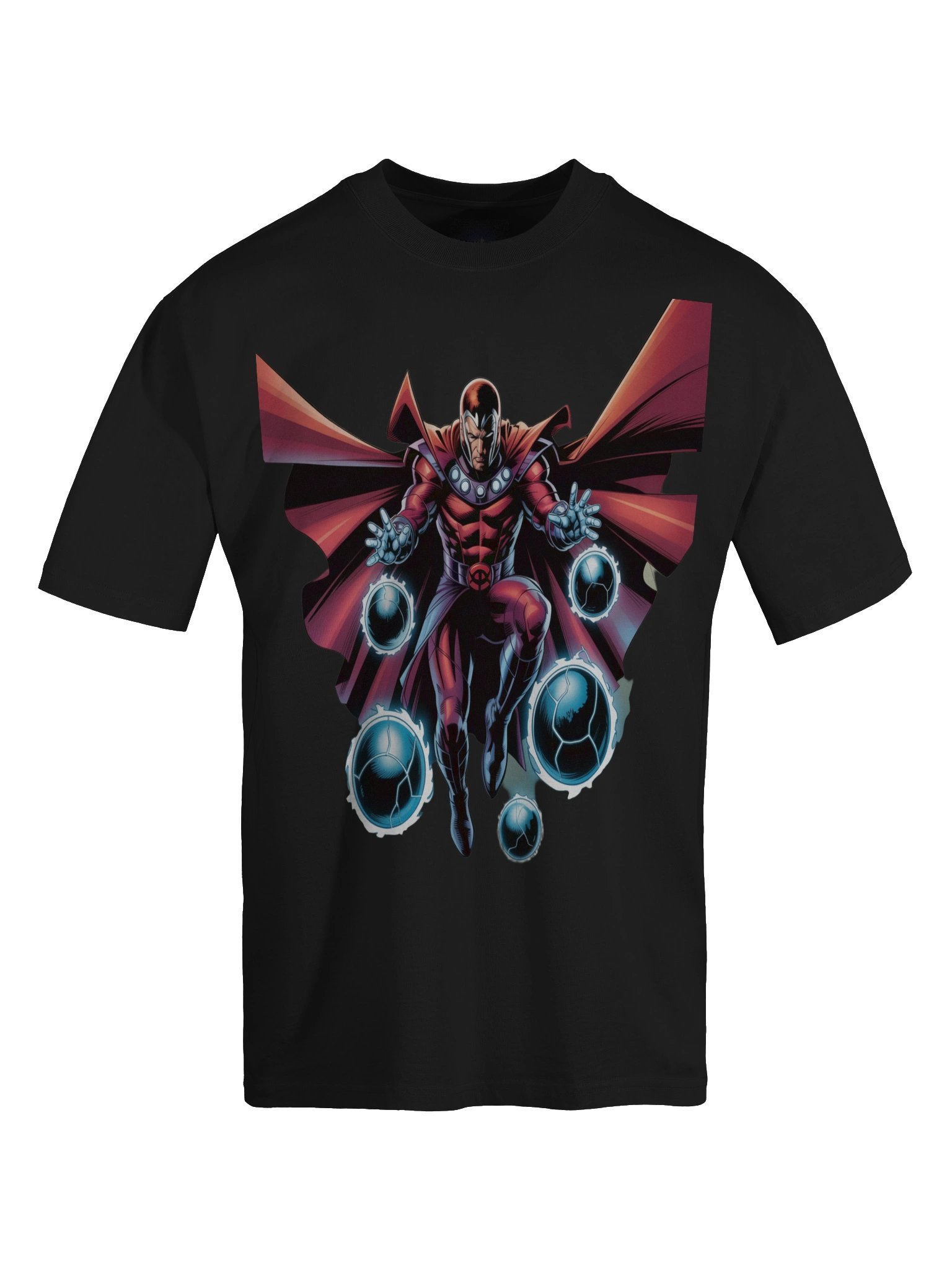 Magneto's Crimson Orb Dominion – Premium Oversized Faded T-Shirt product image (1)