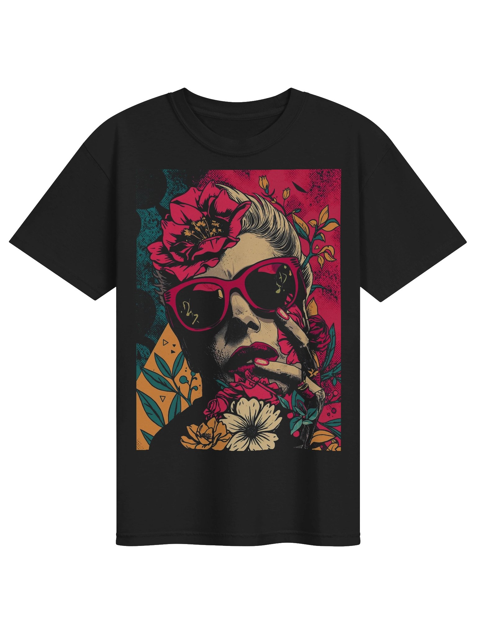 Cat‑Eye Blossom Heavyweight Tee product image (1)