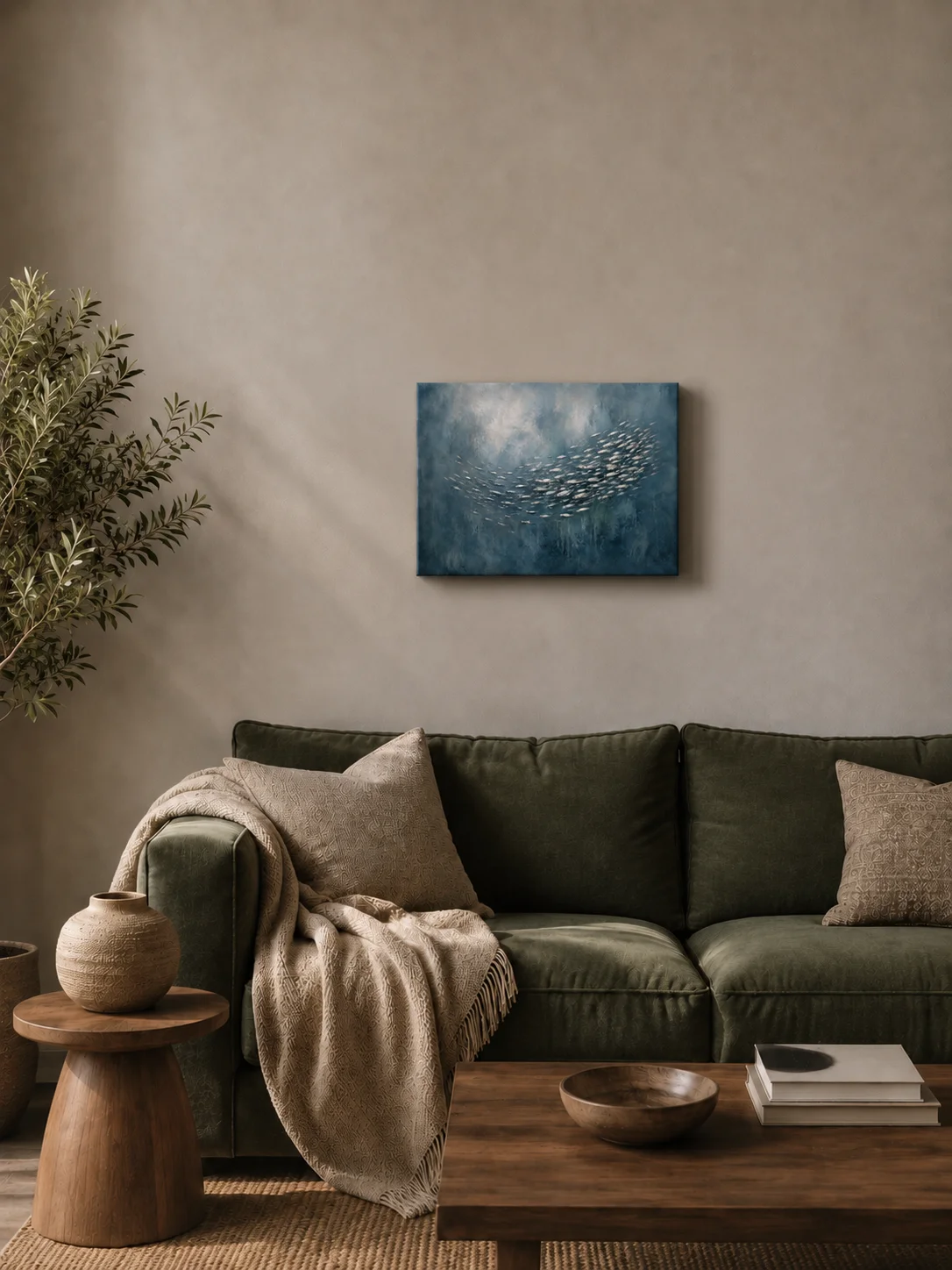 Silver Current | School of Fish Thin Canvas product image (1)