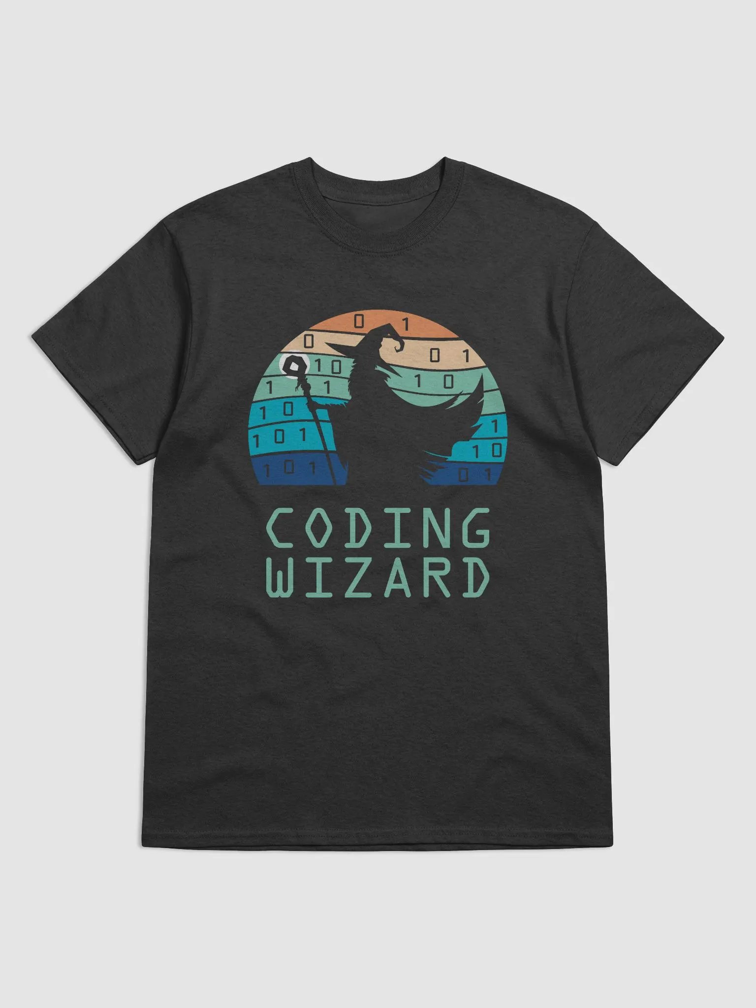 Epic Vintage Sunset "Coding Wizard" Silhouette T-Shirt product image (2)