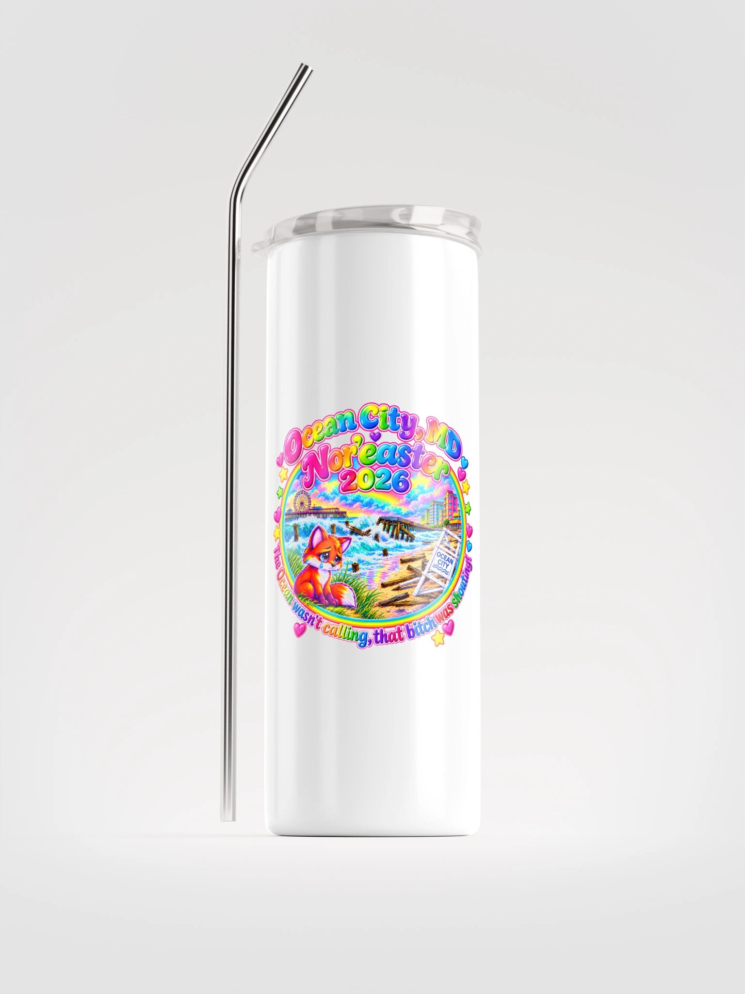 2026 Ocean City, MD Nor'easter Tumbler with Straw product image (1)