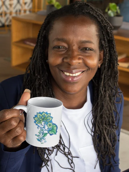 Cool Blue Florals - Mug product image (2)