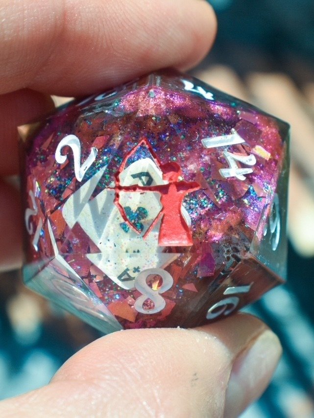 The Gambler’s Edge - 30mm Dragon Egg Geode D20 product image (1)