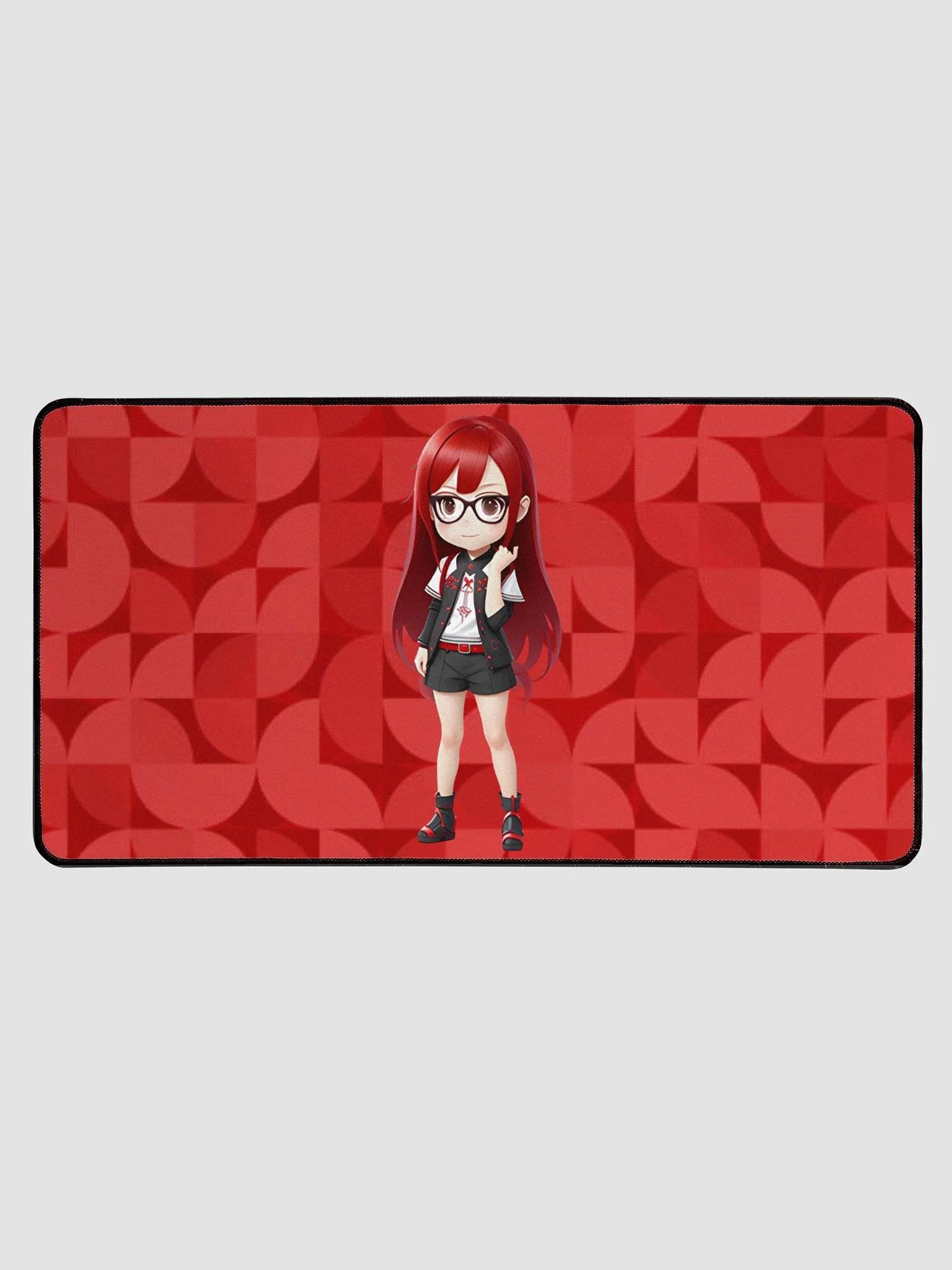 (Red CHIBI) K Desk Mat 15.5" x 31.5" product image (1)