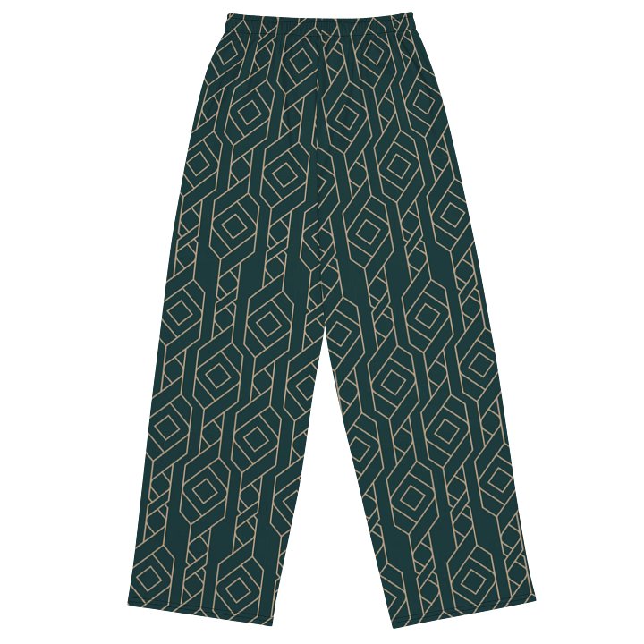 Trendy Unisex Wide-Leg Pants Unique Luxury Gold Pattern product image (2)