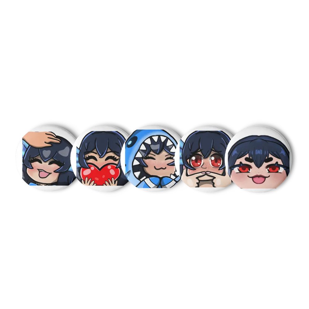 Emote Button Pin Set (5) product image (5)