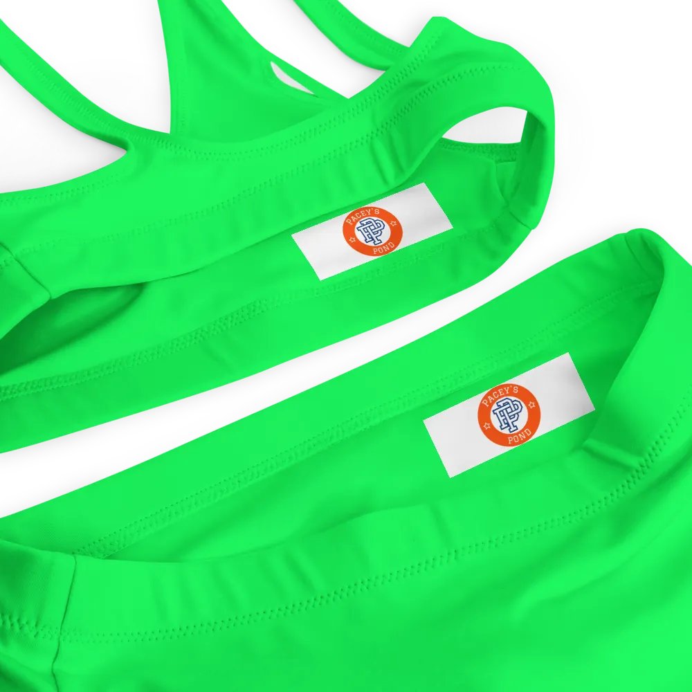Neon Green High Waisted Bikini Set product image (9)