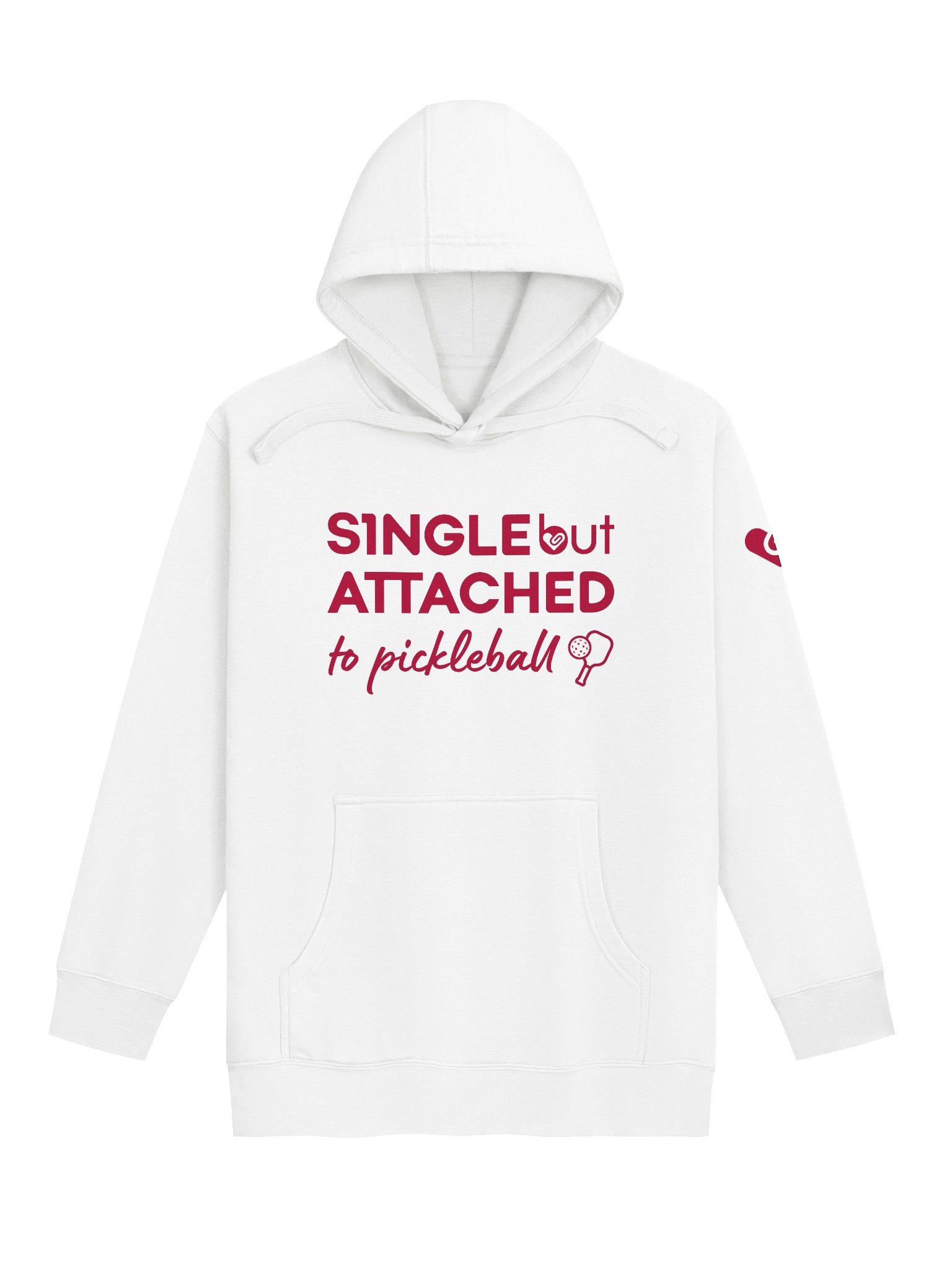 Single But Attached to Pickleball | Unisex Premium Pullover Hoodie product image (1)