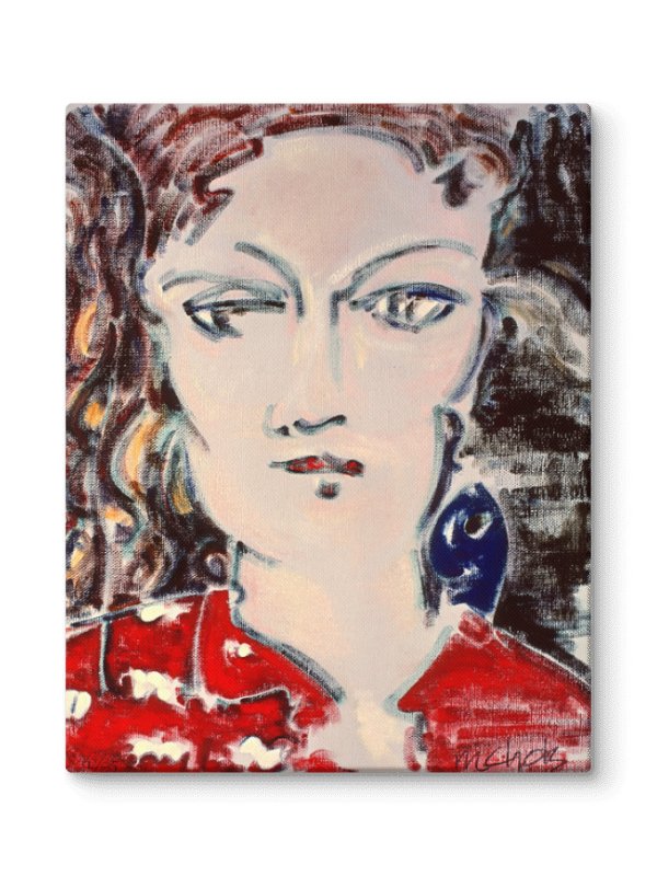 Head of a Woman I (1985) on canvas (11" x 14") product image (2)