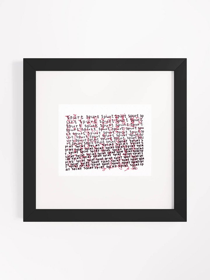 spurt splat Panel Card Print Framed product image (2)