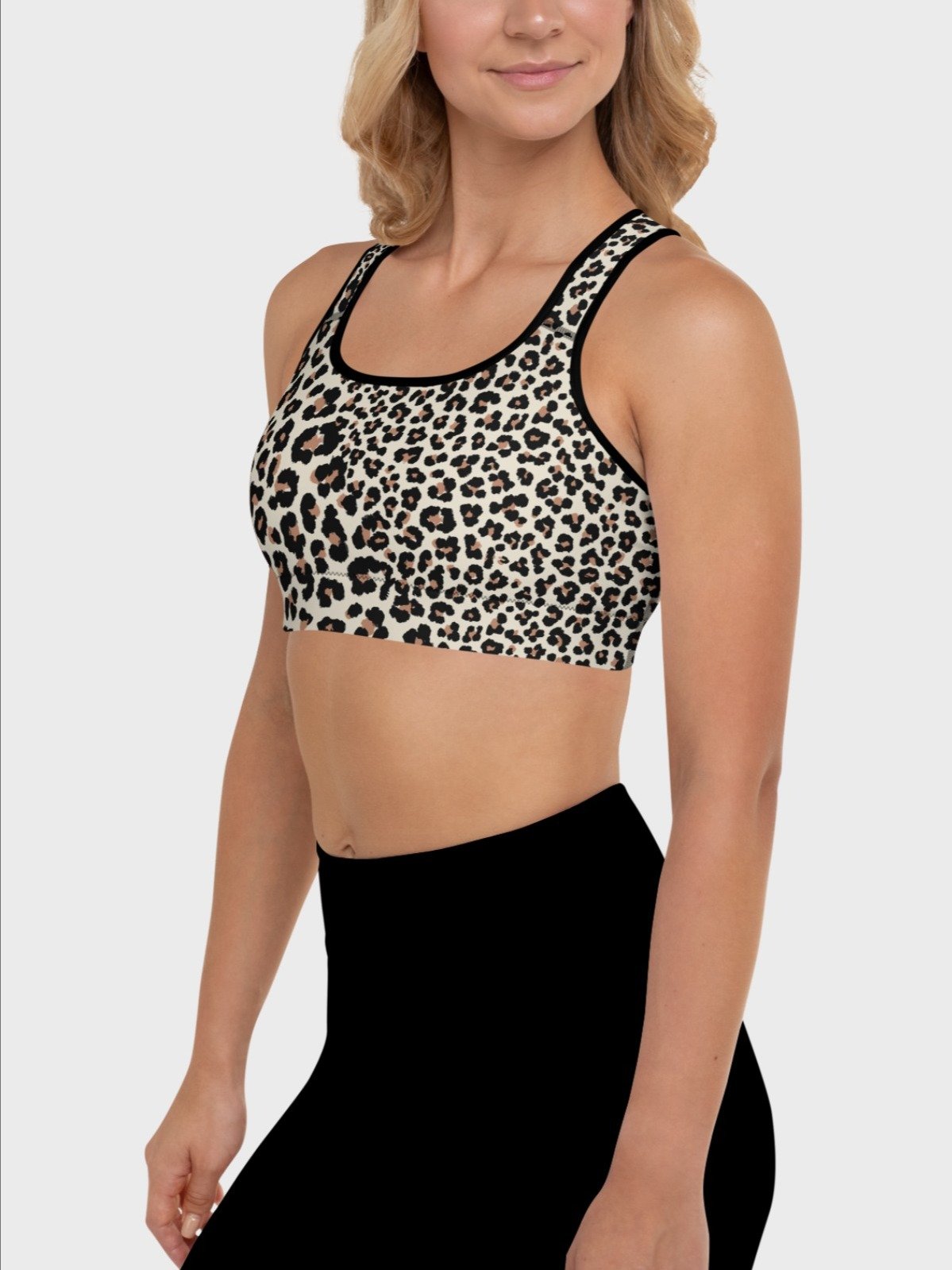 Sport Bra "Abstract Animal Leopard Skin Fur Pattern" product image (3)