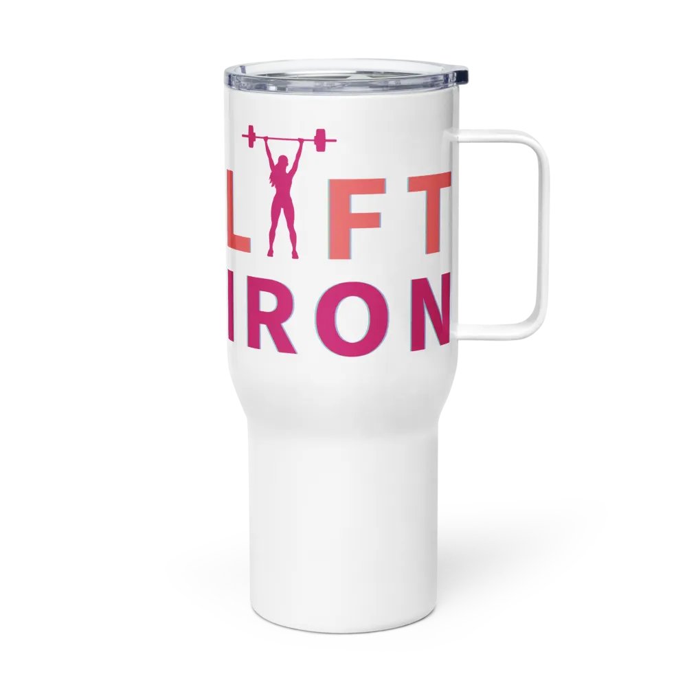 STRONG WOMAN LIFT IRON | Travel Mug product image (3)
