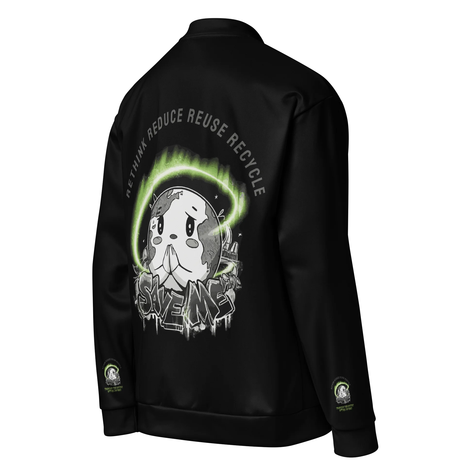 Save Me: A Plea from Planet Earth Bomber Jacket 🌍 product image (4)