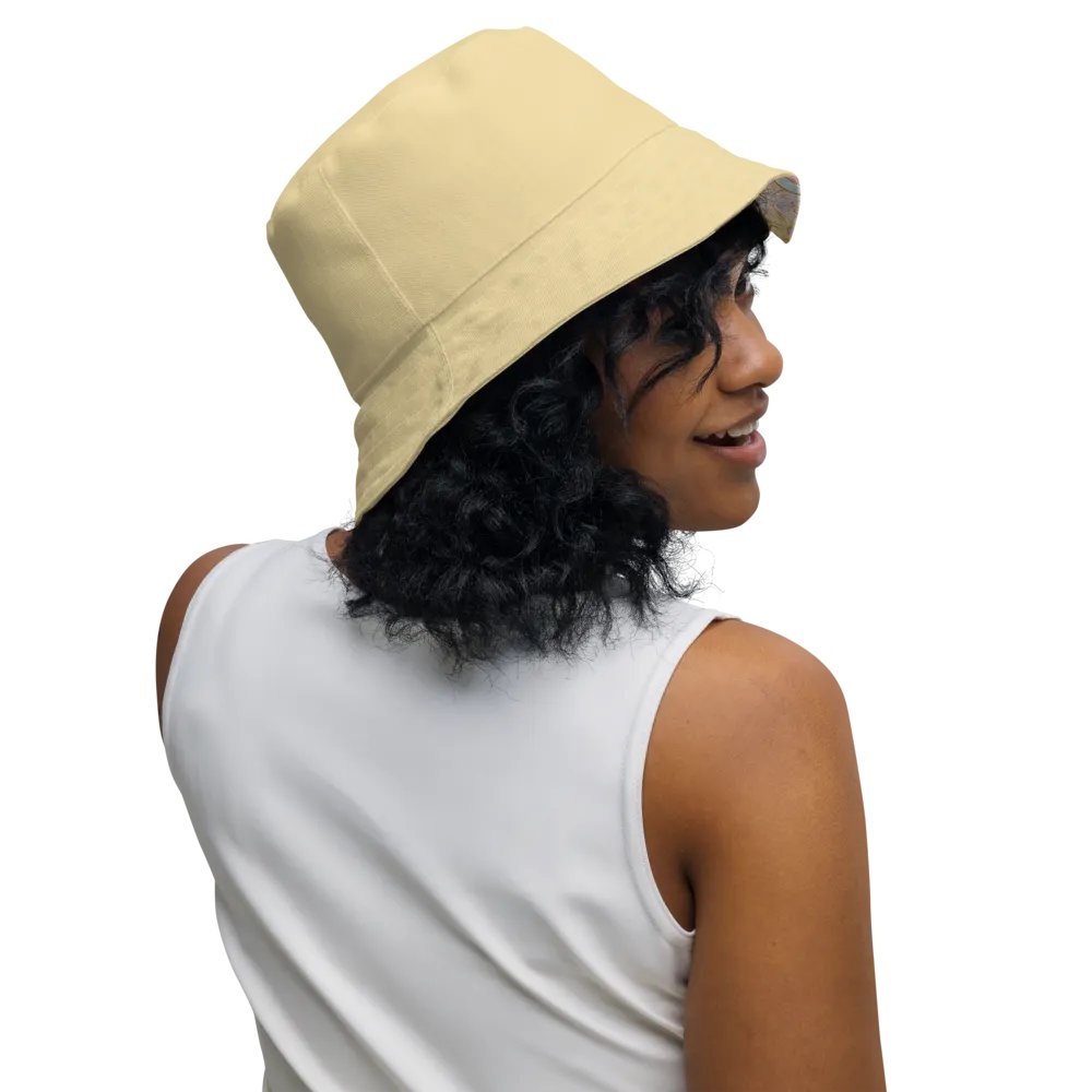 Retro Flowers Cream Reversible Bucket Hat product image (4)