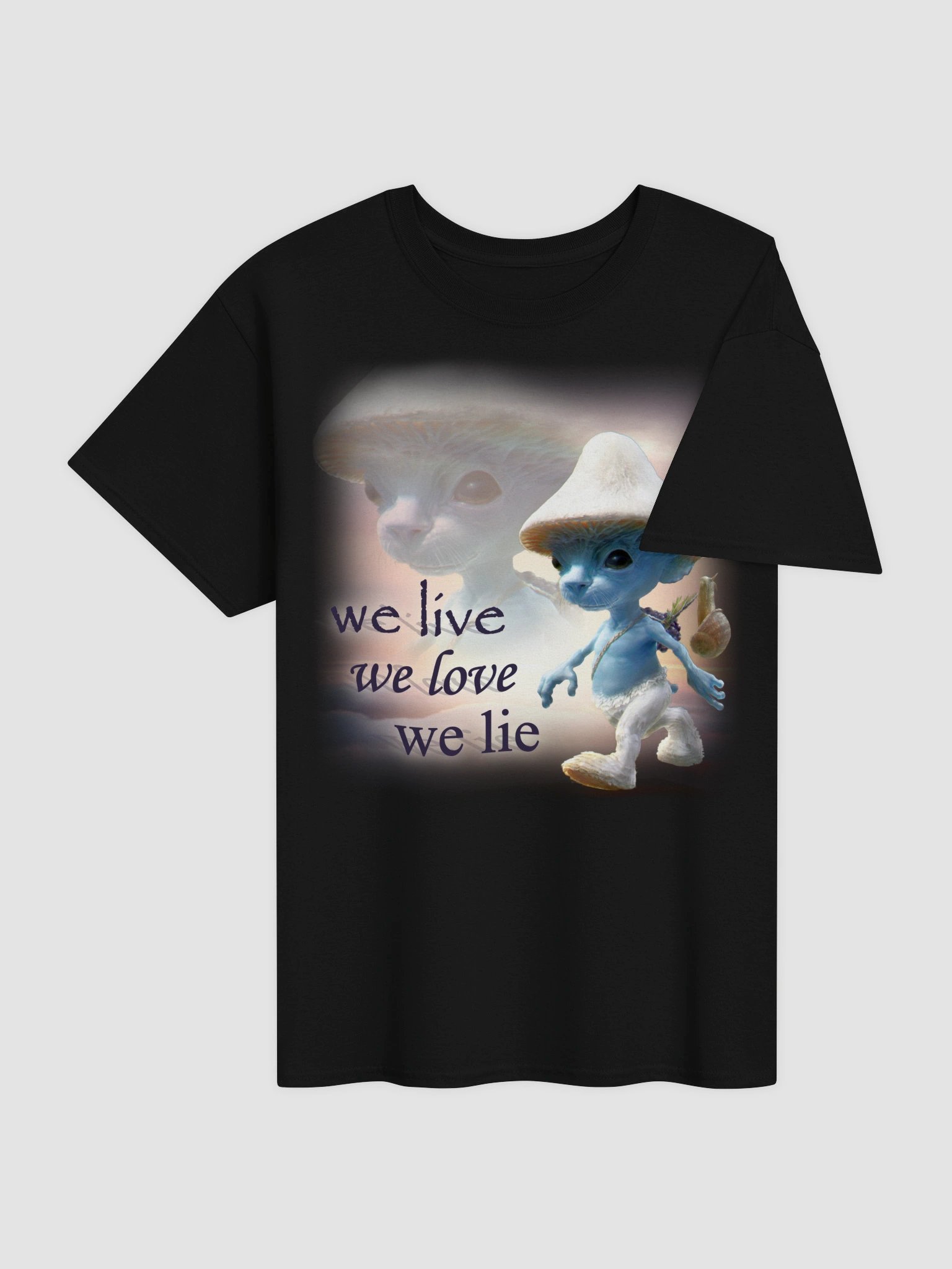 we live we love we lie smurf T-shirt product image (21)