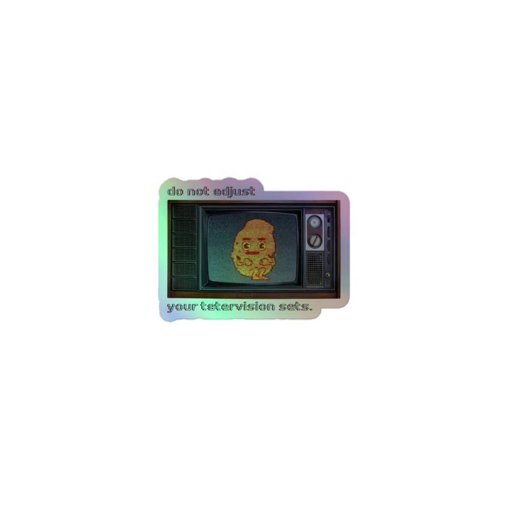 TATERVISION holographic kiss-cut sticker product image (1)