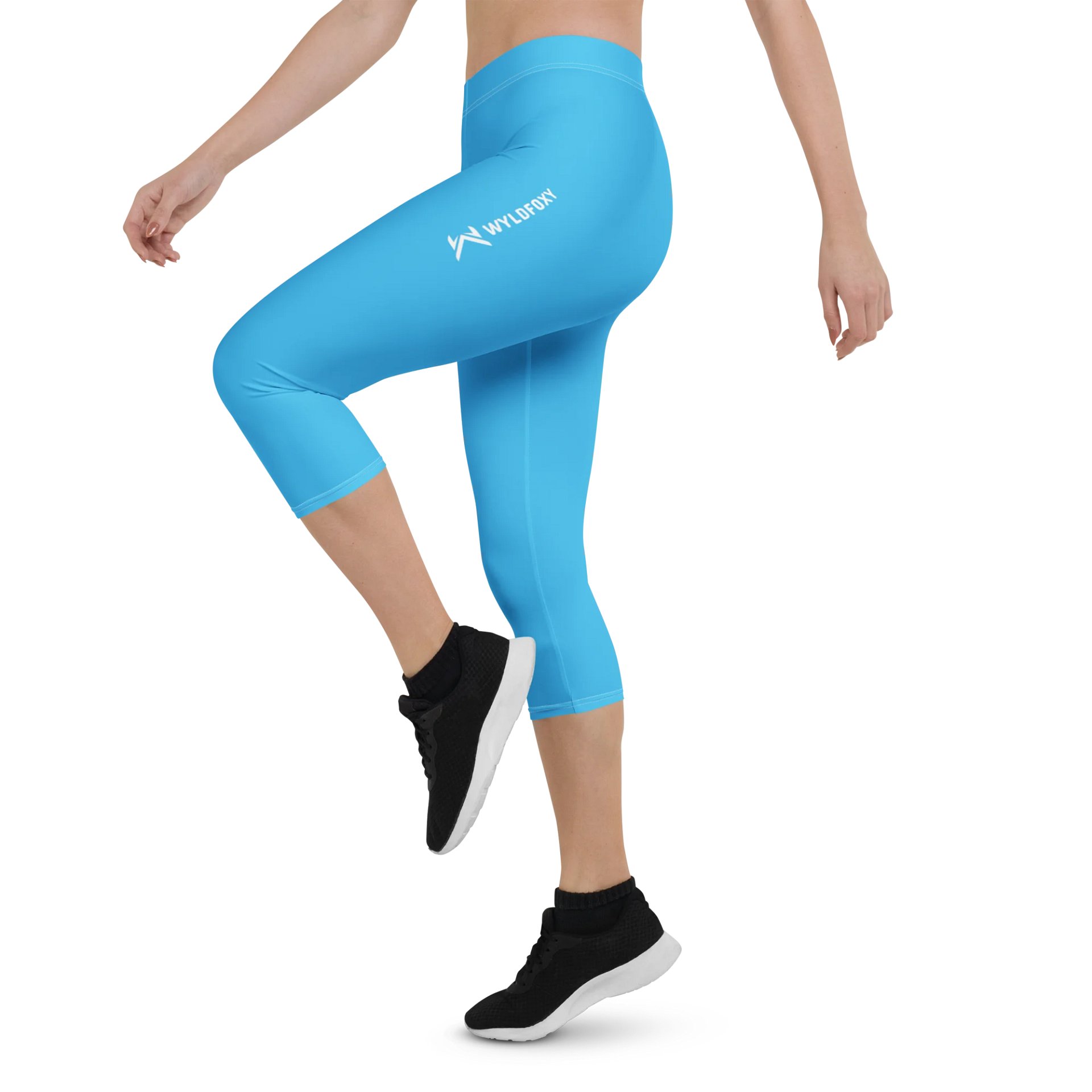 WyldFoxy Aqua Blue Capri Leggings product image (4)