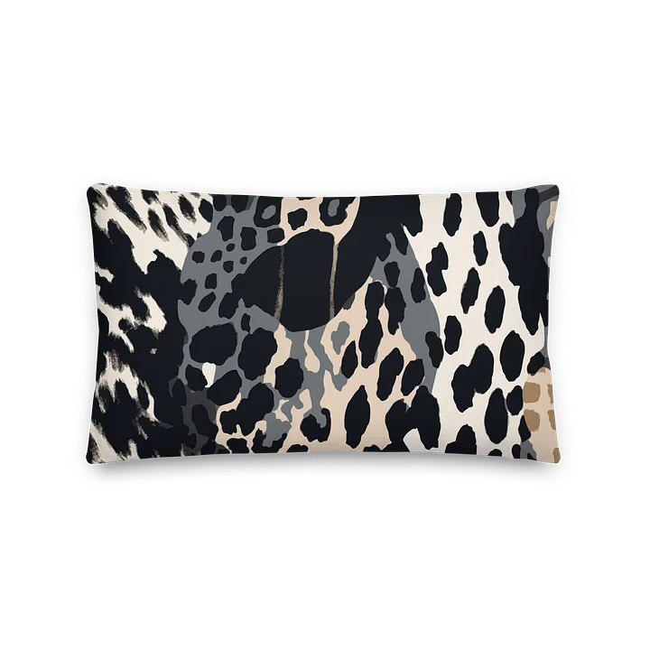 Modern Neutral Leopard Print Throw Pillow | Chic Animal Print Decor Cushion product image (2)