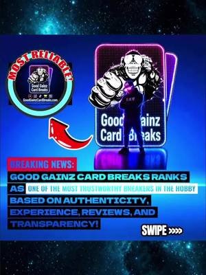 📢 Why Choose @GoodGainzCardBreaks Over Other Breakers? . ‼️ Simple...Most 