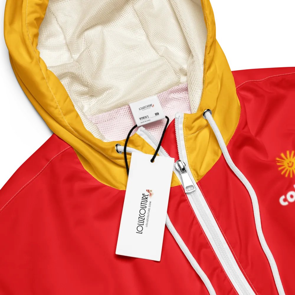 Caligirl Red/Yellow Women's Cropped Windbreaker product image (9)